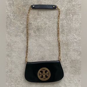Tory Burch Black Leather Clutch